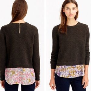 J Crew Merino shirttail Sweater in Liberty…